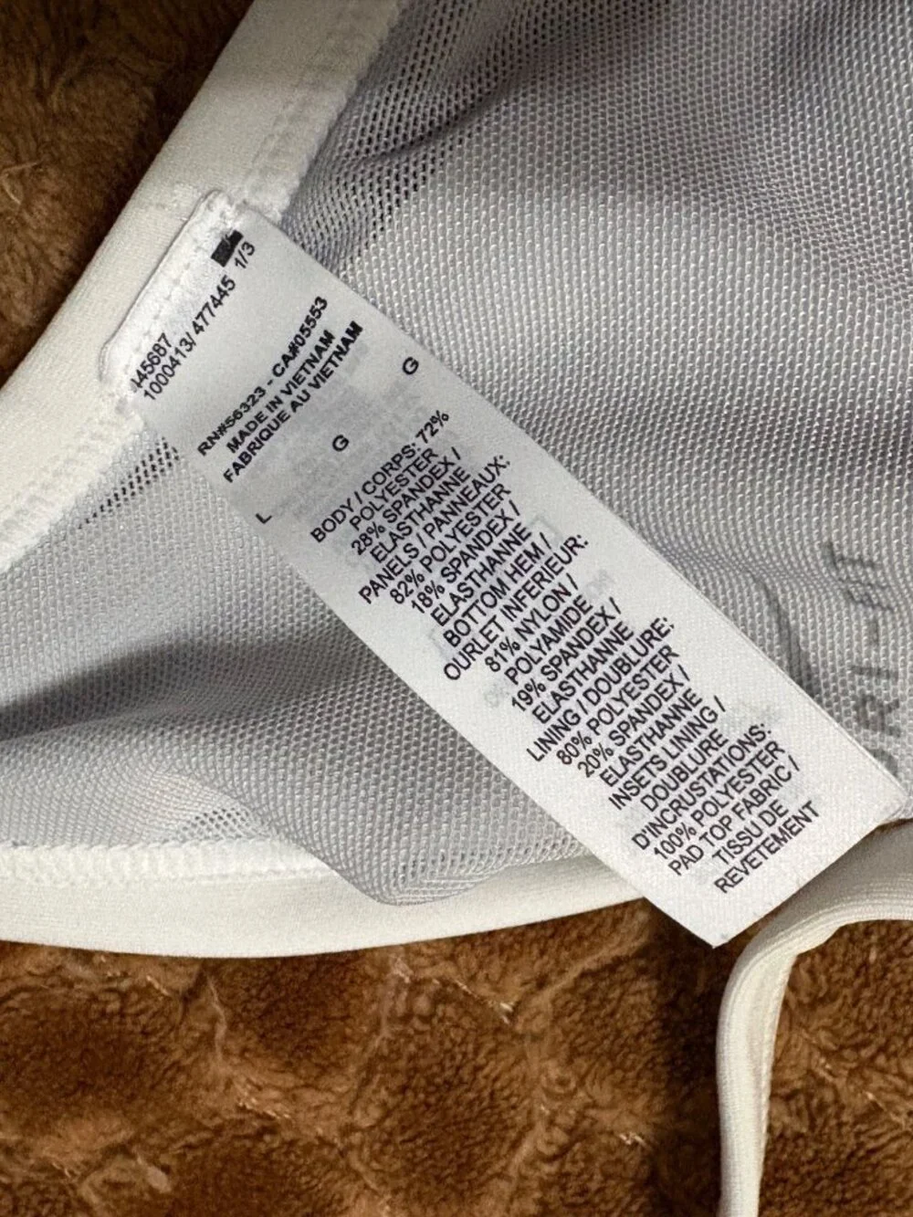 NWOT Nike Indy Women's Light-Support Padded V-Neck Sports Bra White L Large
